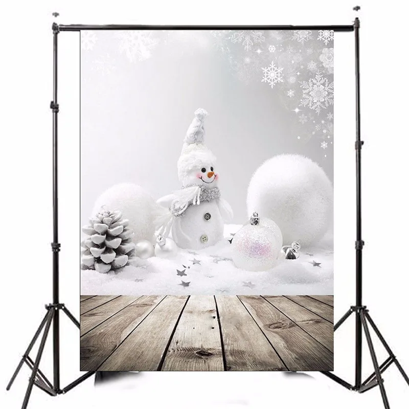 

3x5ft Photography Vinyl Background Christmas Snowman Photographic Backdrops For Studio Photo Props 0.9m x 1.5m