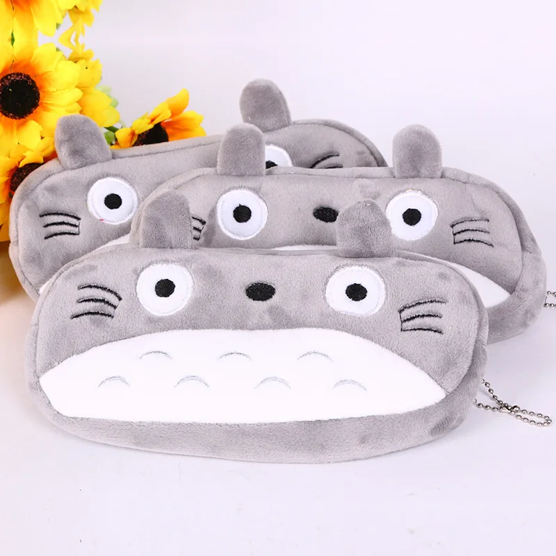 

Cosmetic Coin Pouch Stationery Purse Zipper Bag Lovely Soft Plush TOTORO Pen Pencil Bag Case