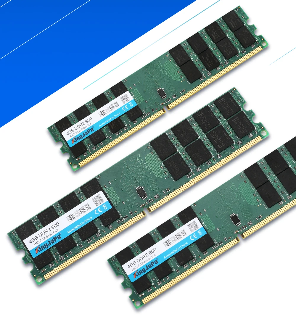 Kingjapa DDR2 4 ГБ ОЗУ 800 МГц PC2-6400 Настольный ПК Память DIMM ram для системы AMD Высокая совместимость 240 контактов