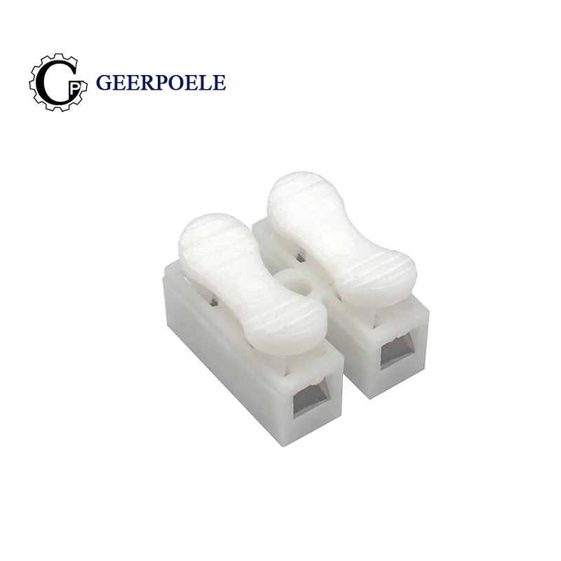 

2 5 10/pcS CH2 2pin Wire Self-locking Push Terminals Quick Connector Splice With No Welding Led Cable Clamp Terminal 2 Way CH02