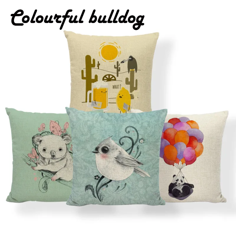 Bird Cat Cactus Beer Cushions Cover Koala Rabbit Panda Pillows Bohemian Beach Gifts For Decor Throw Pillow Case 17X17 Linen Kids Bird Cat Cactus Beer Cushions Cover Koala Rabbit Panda Pillows Bohemian Beach Gifts For Decor Throw Pillow Case 17X17 Linen Kids