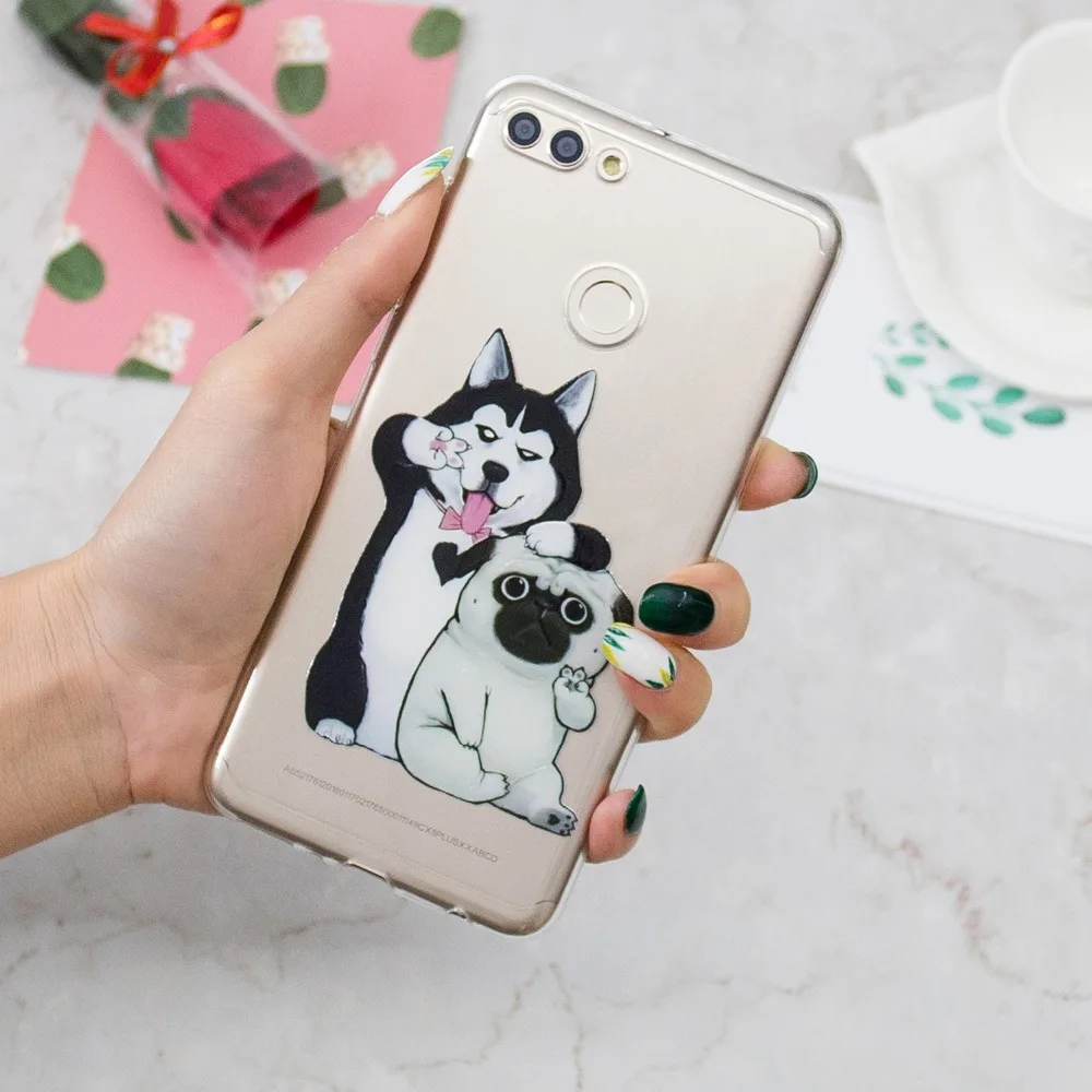 Для Huawei Y9 2018 чехол милый мягкий Силиконовый ТПУ для HuaweiY9 Y92018 Чехлы Мобильный