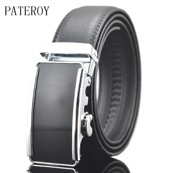 

PATEROY business wear alloy automatic buckle men's belt leisure genuine leather belt male cinturones para hombre LY25-0736-1