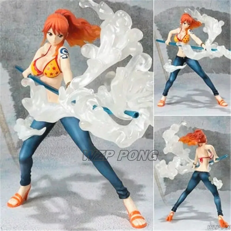 

New Anime One Piece Nami Model Toy PVC Assemble Nami Bubble ball battle ver Action Figure Brinquedos for Children Birthday Gift