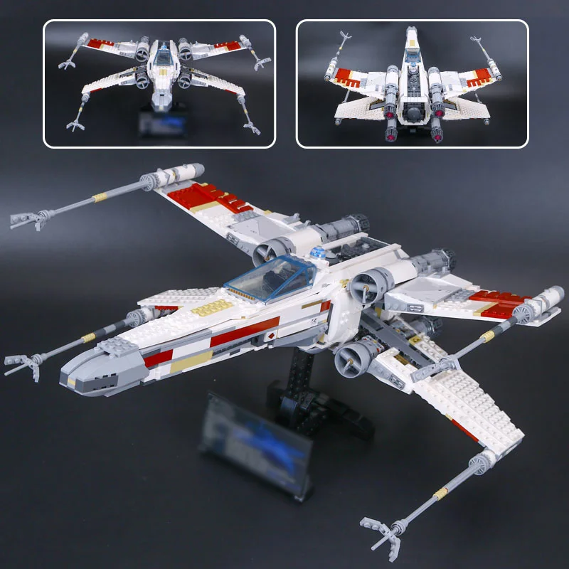 Дешево Из Испании DHL 05039 Star Series Wars 10240 X Red Five Starfighter Комлект из крыльев и диадемы строительные блоки кирпичи новые детские игрушки в подарок