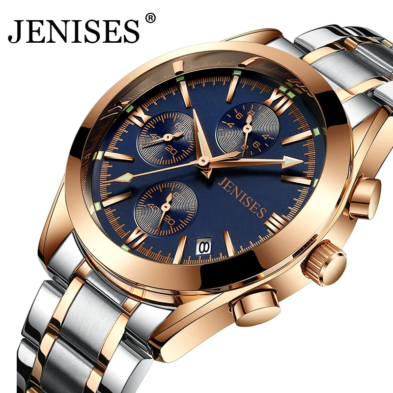

Chronograph Watch Men Fashion Sport Quartz Clock Men Watches Top Brand Luxury Full Steel Waterproof Wristwatch Relogio Masculino