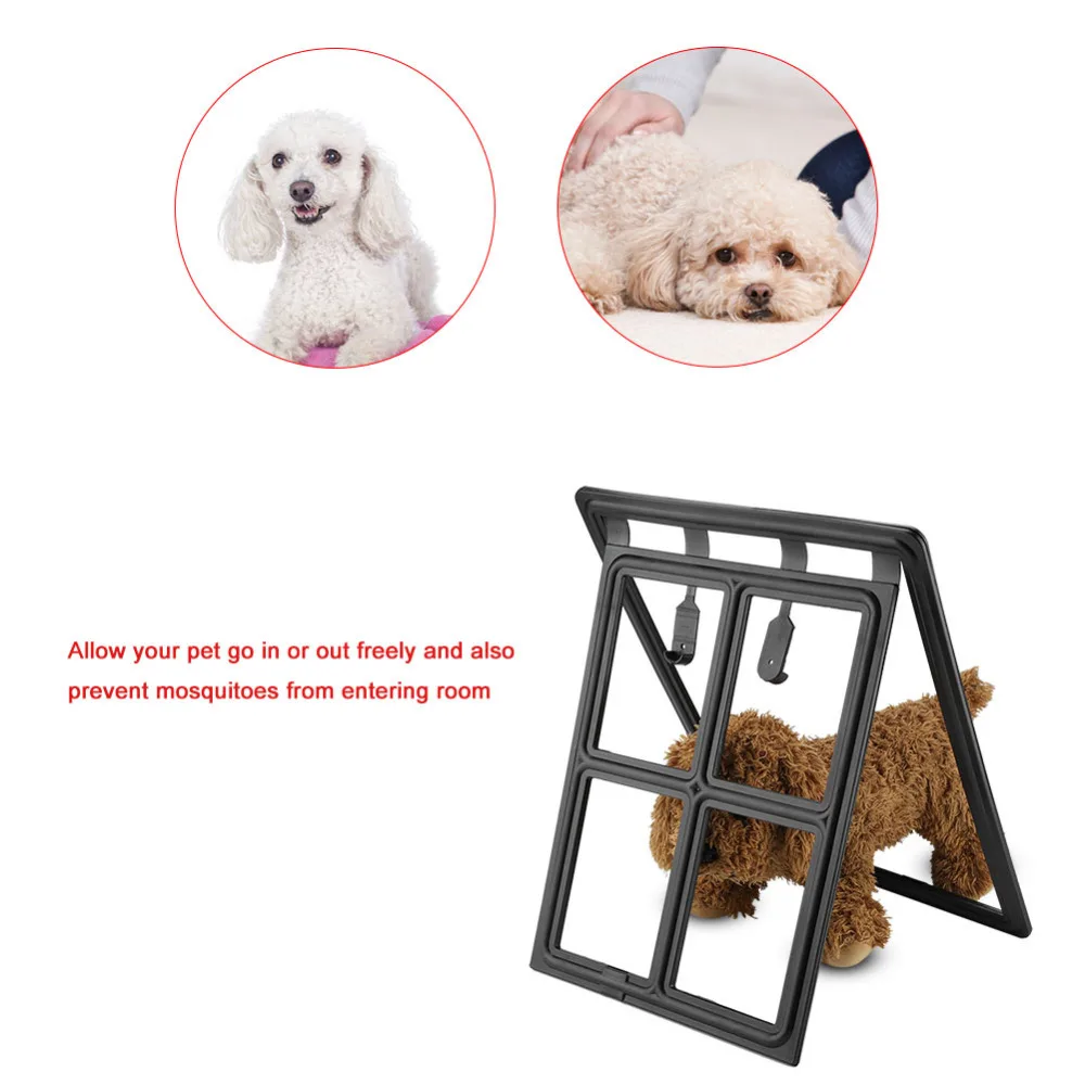 Magic Pet Gate Puppy Cat Door Locking Safe Flap Door Plastic XL Animal Small Pet Cat