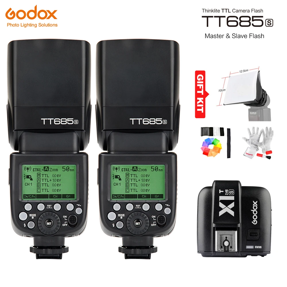 Вспысветильник Godox TT685S GN60 TTL HSS 1/8000s Speedlite с триггерным передатчиком для Sony A77II A7RII A7R