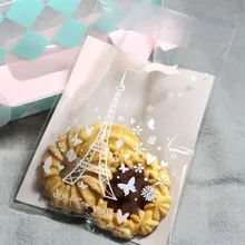 10*10+ 3,2 см оптом,, 100 шт/партия романтическая Эйфелева башня самоклеющиеся сумки ручной работы мыло упаковка биквитов сумка