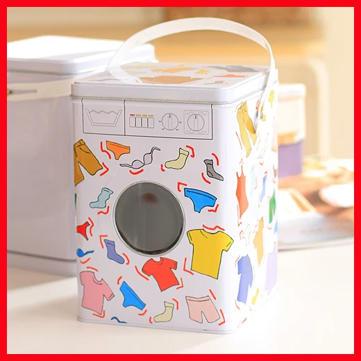 Decorative Laundry Machine Shaped Detergent Washing Powder Storage