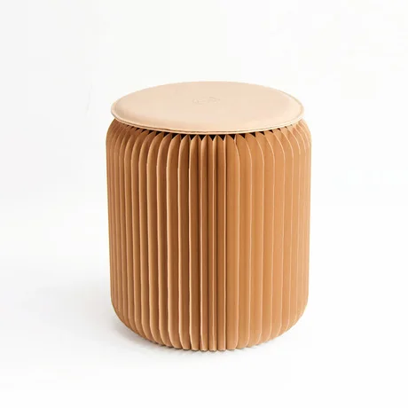 

Stools & Ottomans Living Room Furniture Home Furniture Creative stool hard paper +Leather pad foldable stool portable Ottoman