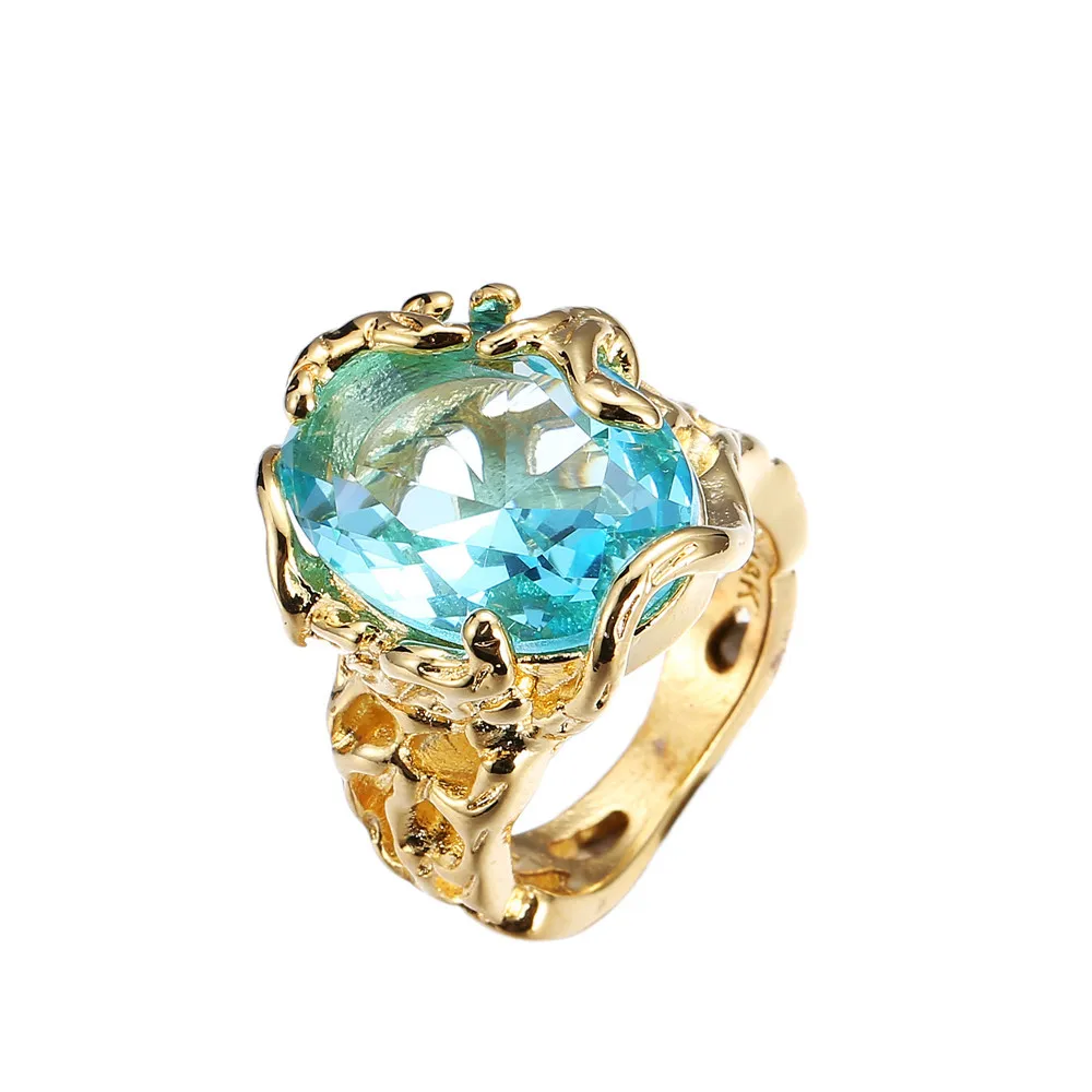 18K Gold Diamond jewelry Ring Valentine Gift Rings for Women Bague Sapphire ring Dainty Cirle Gemstone Jewelry hollow Bizuteria 18K Gold Diamond jewelry Ring Valentine Gift Rings for Women Bague Sapphire ring Dainty Cirle Gemstone Jewelry hollow Bizuteria