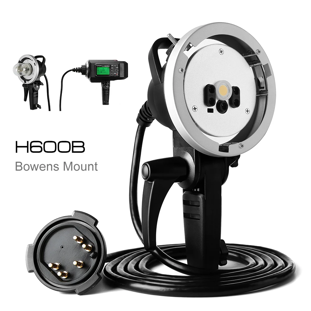 

Godox H600B 600W Flash Head Bowens Mount Off-flash Handheld Extension Head for Godox WITSTRO AD600B/AD600BM TTL Flash Strobe
