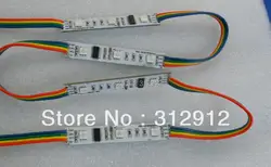 DC12V WS2801IC светодиодный модуль пиксела; 3 шт. 5050 SMD RGB; 20 штук строку;-водонепроницаемый