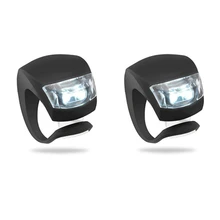 2 PCS Bike Bicycle Cycling Head Front Rear Wheel LED Safty Warning Flashlight Silicone Waterproof Bicycle Handlebar Light