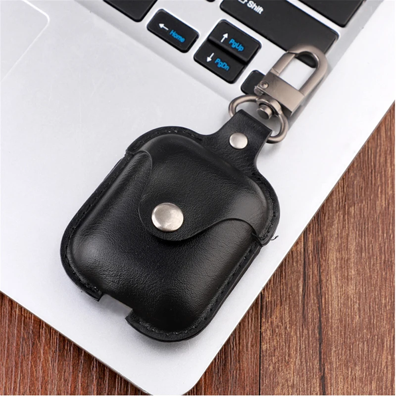 PU Leather Case For Airpods Luxury Business Earpods Box For Apple Earphone Cute Cover For Air Pods With Hook Lovely Protector (14)