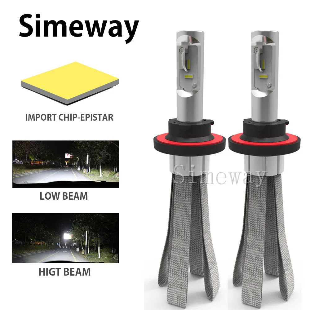 

2PCS Car Canbus LED H15 bulbs 8C 80W 8000LM Auto LED Headlight 12V 6000K H1 H4 H7 H9 H11 HB3 D2H 880 No Error Epistar Chip Lamp