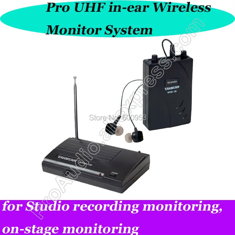 Takstar Stage Wireless Recording studio Monitor System In-Ear UHF Wireless 1 Transmitter 1 Receiver monitoring Takstar Stage Wireless Recording studio Monitor System In-Ear UHF Wireless 1 Transmitter 1 Receiver monitoring