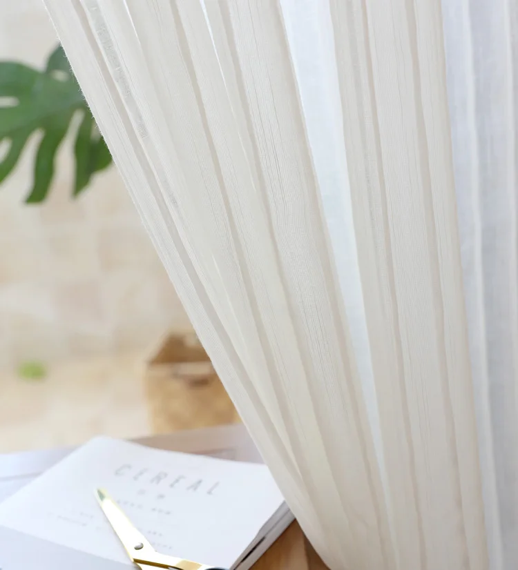 CITYINCITY Striped Tulle Curtains For livingroom White Luxury Drape Curtain for Kitchen Bedroom ready made curtain Customized08
