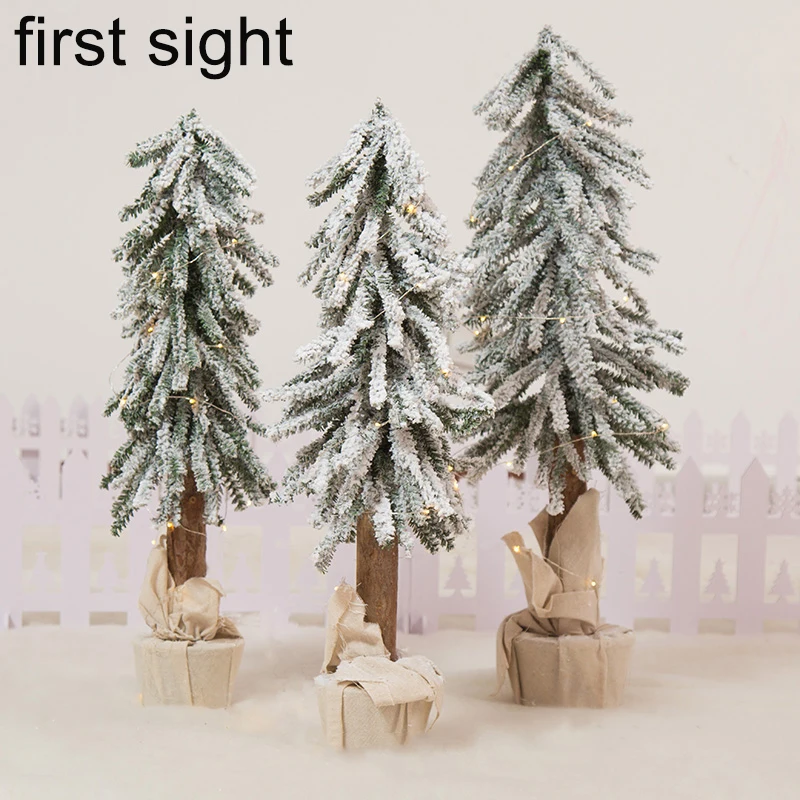

Christmas tree 30cm 45cm 50cm 80cm desktop decoration bonsai simulation sticky snow resurrection tree Christmas New Year gift
