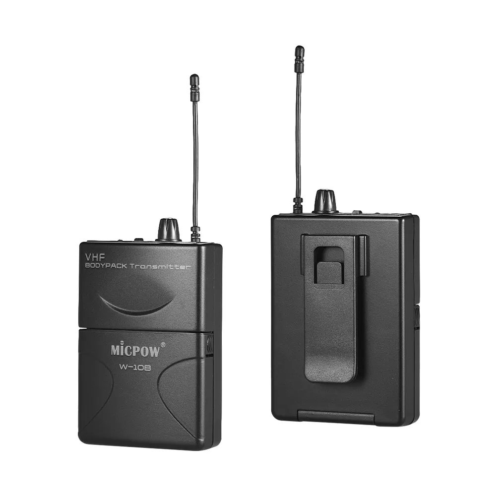 MICPOW W-10 VHF Двухканальный беспроводной микрофон 2 гарнитура микрофон 2 поясной пакет передатчики приемник для классных занятий