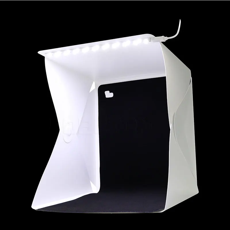 Мини софтбокс складной студия LED фотографии комнате свет палатка студия диффузный черный, белый цвет Задний план Аксессуары для фотостудии