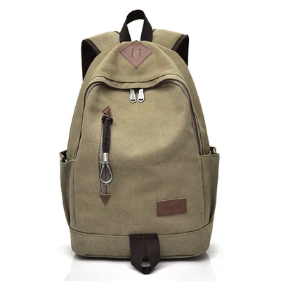 Scione холщовый рюкзак для отдыха, большие однотонные сумки на плечо, унисекс, простой спортивный рюкзак для путешествий, винтажный Повседневный Школьный Рюкзак Для Ноутбука - Цвет: Khaki