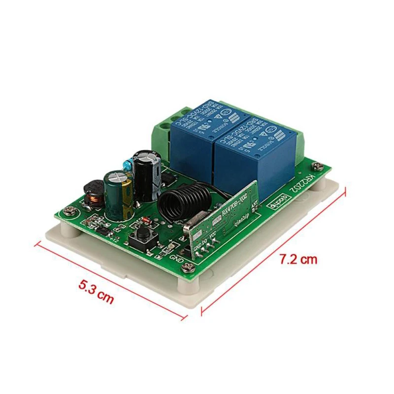 QIACHIP 433 МГц AC 110 V 220 V 2 CH Универсальный Беспроводной удаленного Управление переключатель ВЧ реле приемник обучения кнопку свет Смарт Модуль