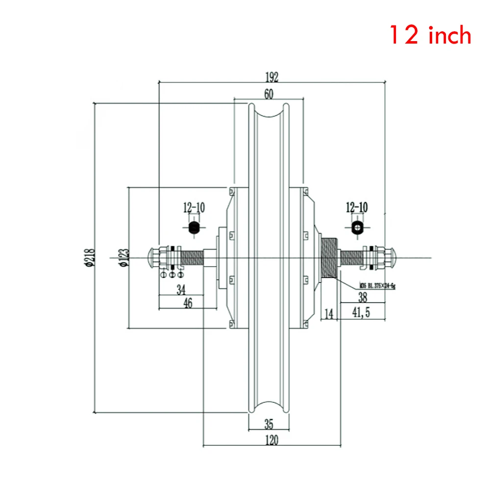 Clearance 12 inch Motor Wheel Kit Bicicleta Electrica Hub Motor 36V48V250W Electric Bicycle Motor Drive Wheel Ebike Motor High Speed 5