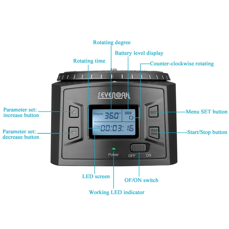 Sevenoak SK-EBH2000 Электронный Профессиональный мяч панорамная головка таймлапс штатив монопод для iPhone 8 экшн Камера DSLR Камера видеокамера