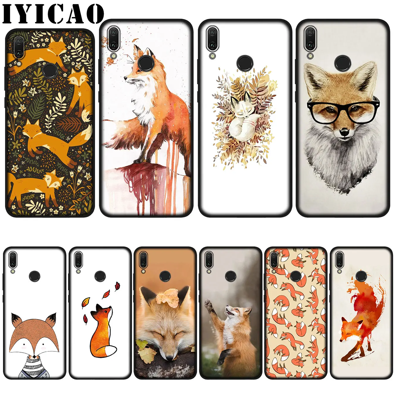 IYICAO Mr Fox с очками мягкий чехол для Huawei P20 Pro P10 P8 P9 P30 Lite Mini 2017 P Smart 2019|Бамперы| |