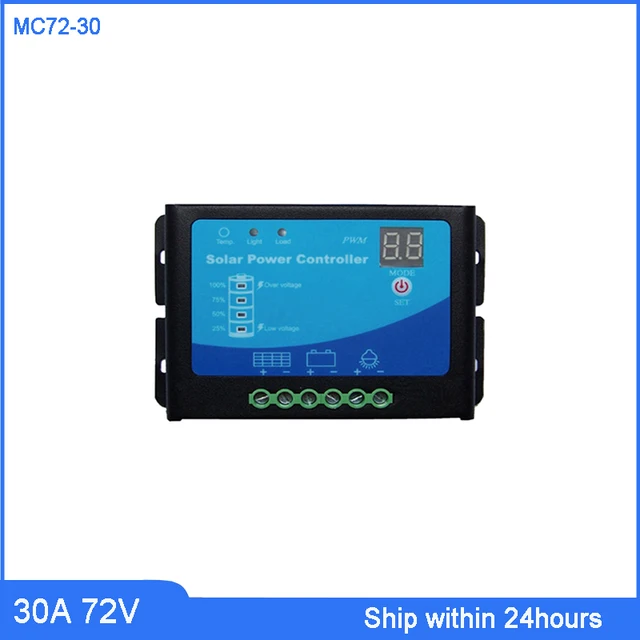 Pwm Type 72v 30a Solar Charge Controller With Lcd Light Show Battery