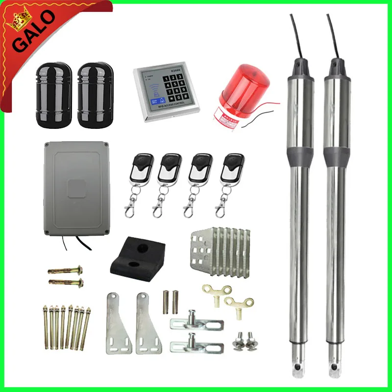 

Take beam sensor & wireless keyboard + flash light Combination set with Automatic Dual Swing Gate Opener Motor