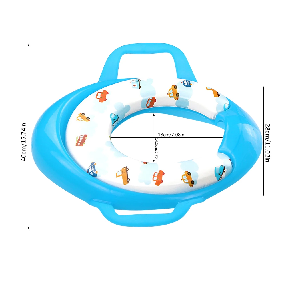 Детский Мягкий Нескользящий горшок учебный горшок сиденье с 2 ручками брызговик