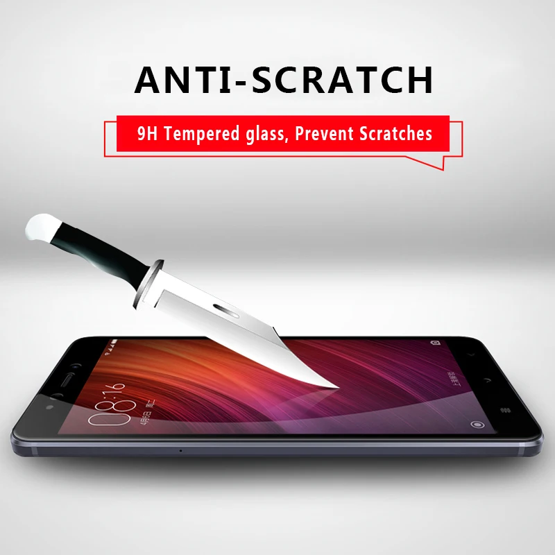 Защитное стекло закаленное 9H 2.5D для Xiaomi Redmi 4A 4 Prime 4X 3 3S Note Pro|Защитные стёкла и