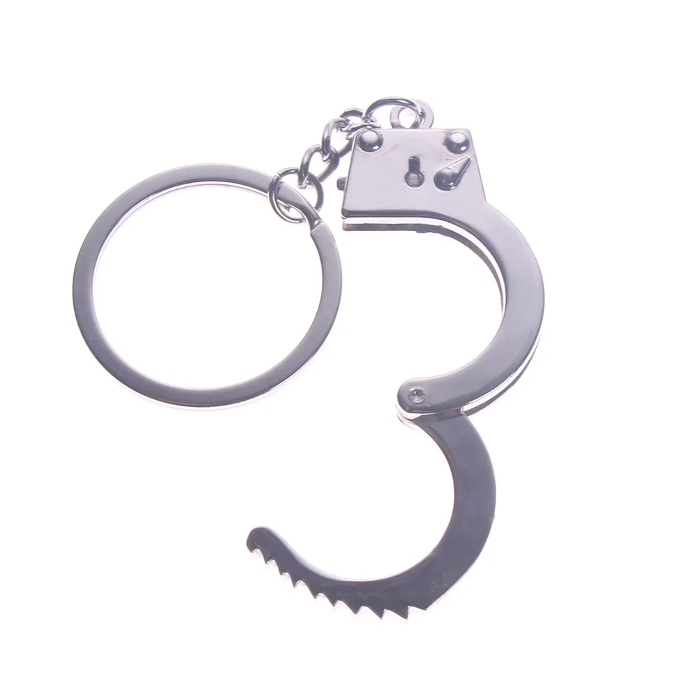 Модный, серебряный, металлический наручники Модель брелок для ключей кольцо очарование автомобиль кошелек для ключей для лучший подарок ювелирные изделия