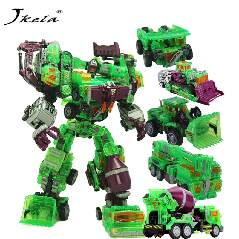 [Jkela] NBK 1-6style Transparent Scrapper Bonecrusher Scavenger Mixmaster Ko Version Action Figures Transformation Robot Toys 