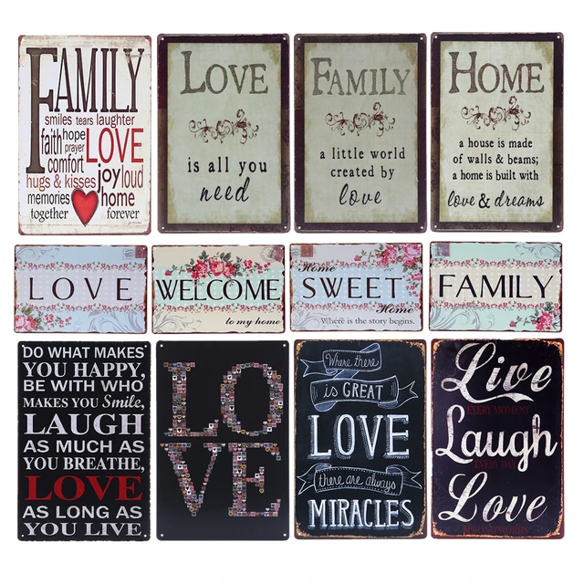 Wecome To My Home Metal Signs Vintage Live Laugh Love Tin Plaque For Wecome To My Home Metal Signs Vintage Live Laugh Love Tin Plaque For Bar Pub Family