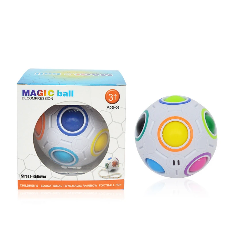 Горячие 7 см магический Звездный шар Радуга футбольный мяч куб для разрядки Пальчиковый игрушки для детей рождественские подарки для взрослых