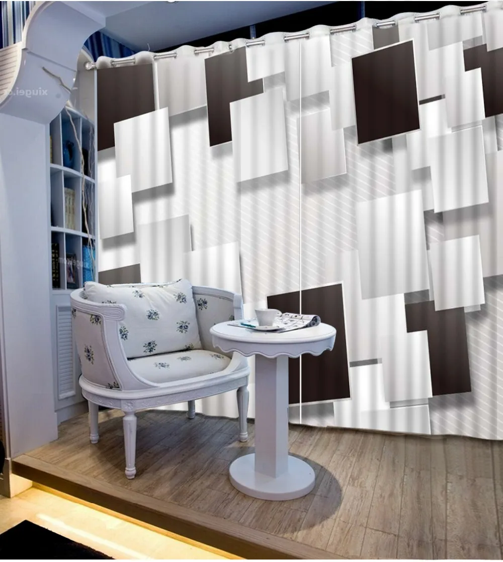 Nieuwe Pastorale Stijl zwart wit ruimte gordijnen woonkamer ... Nieuwe Pastorale Stijl zwart wit ruimte gordijnen woonkamer ...