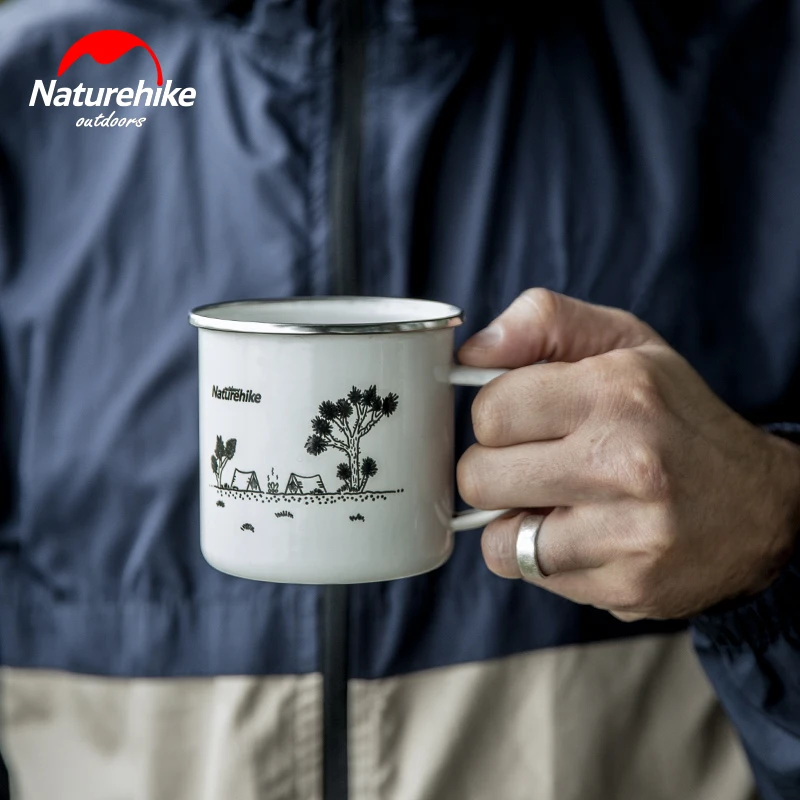 NatureHike tienda de fábrica clásica esmalte Copa acampar al aire libre senderismo pescado rápido la leche Agua tazas de café, tazas de té