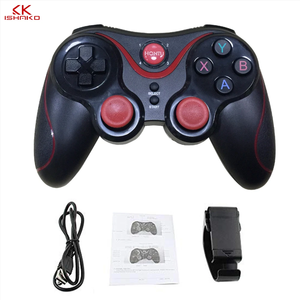 

Wireless Joystick Bluetooth Gamepad Gaming Controller For PS3 Remote Control for Tablet PC Android Smartphone With Holder
