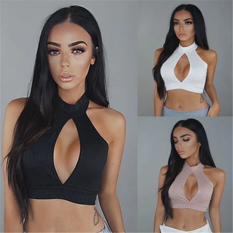 

Summer Hot Women Sexy Off Shoulder Bustier Tank Vest Tube Crop Tops Bodycon Solid Clubwear Hole Strapless Bra Tank Vest Outwear