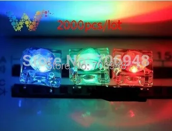 

Mixed 5mm Piranha Super Flux LED Diode 2000pcs=1000pcs anode+1000pcs cathode