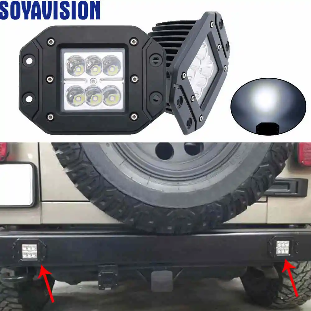 Flush Mount Backup Front Rear Bumper Led Lights Cube Pods Fog Lamp For Lada Niva Uaz Toyota Audi Led Work - Light Bar/work Light - AliExpress