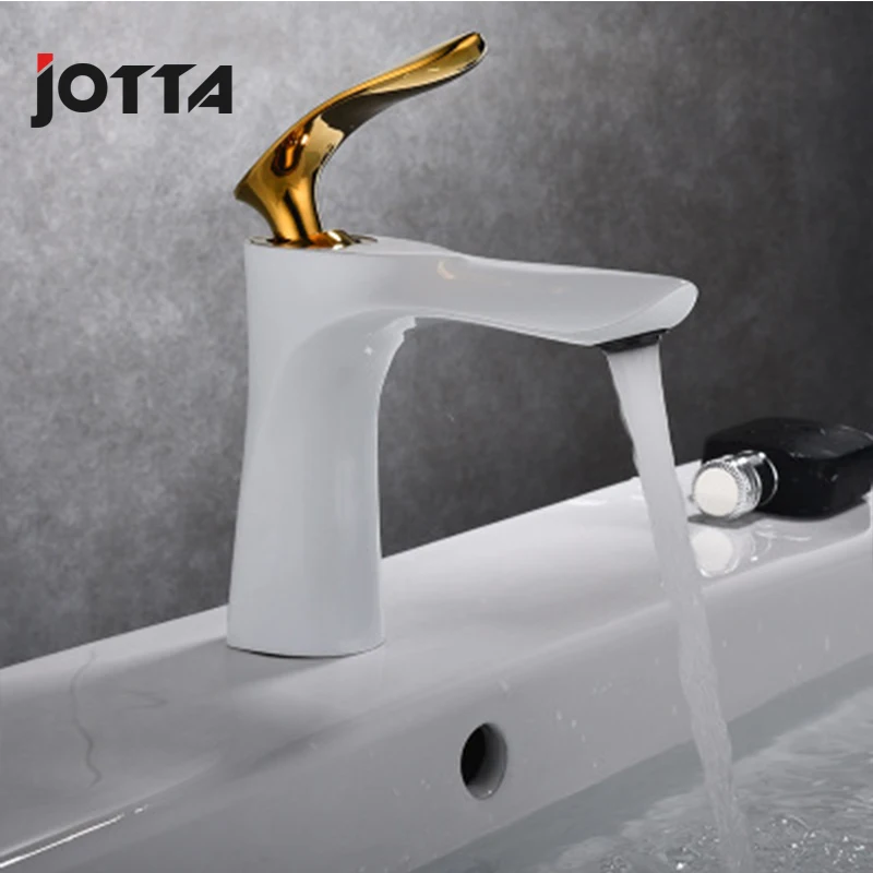 Black simple matt frosted faucet washbasin paint hot and cold faucet