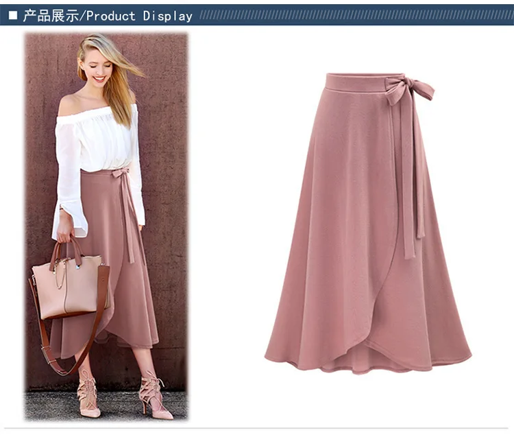 2018 Новая модель будет товара Высокая Талия нерегулярные длинная повязку женщина половины тела юбка нет