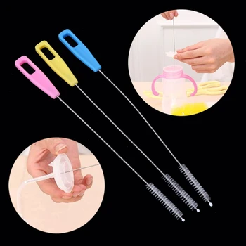 

2pcs Baby Milk Feeding Bottle Drink Water Cup Straw Washing Brush Cleaner Tool
