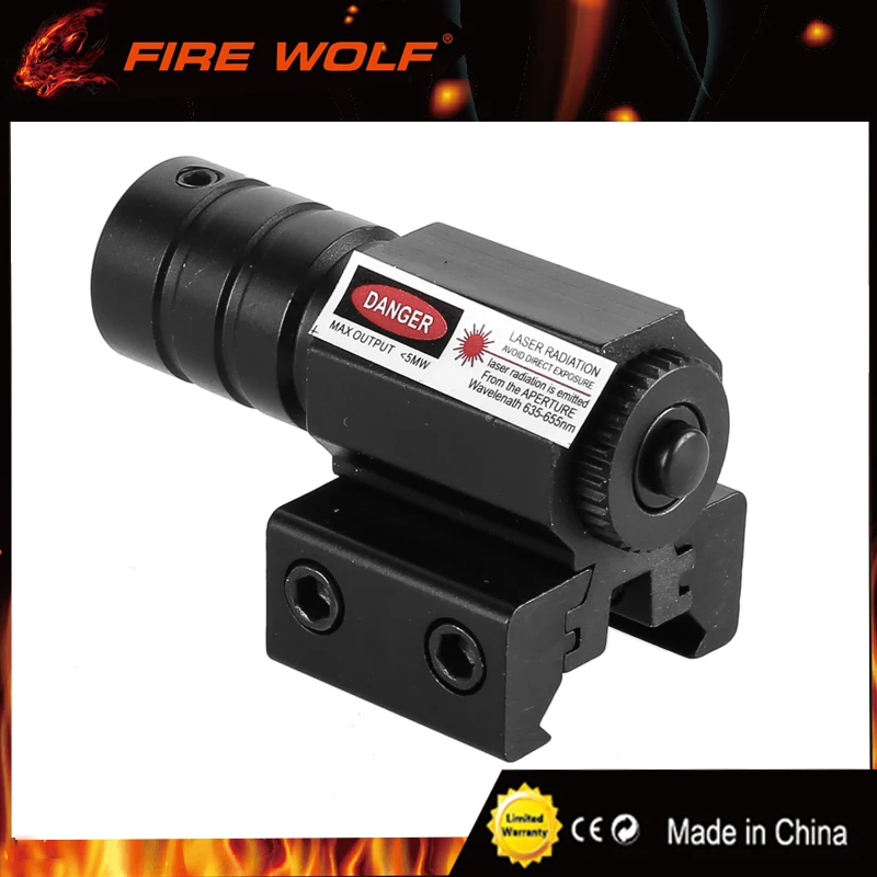 FIRE WOLF 650-100 м Диапазон 635-655nm красный точечный лазерный прицел пистолет регулируемый 11 мм 20 мм пикатинная рельсовая Охота Аксессуар