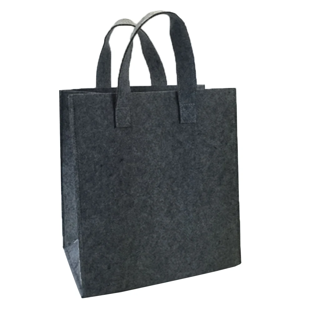 Dark Grey Felt Shopping Bag for women ladies C013in TopHandle Bags
